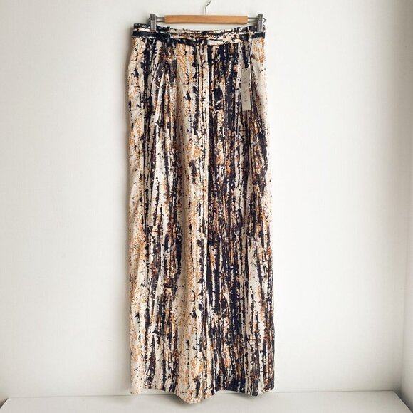NWT Zara Wide Leg Abstract Print Trausers M - Picture 6 of 9